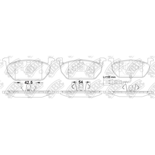 Pastillas de freno NIBK PN0699W